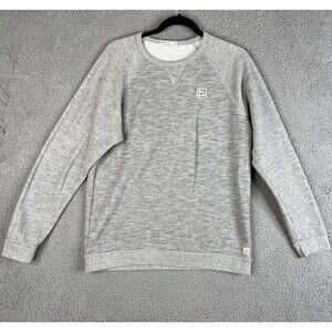 Marine Layer Fleece Sweatshirt Women Medium Gray Heathered Sweater Pullover Crew